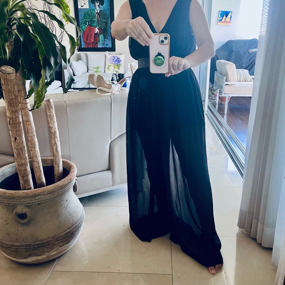 Ark&co Black Palazzo Jumpsuit • Medium